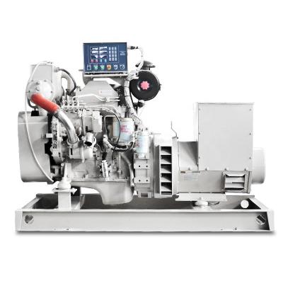 中国 Stamford alternator 6BTA5.9-GM100 Cummins marine generator 80kw 販売のため