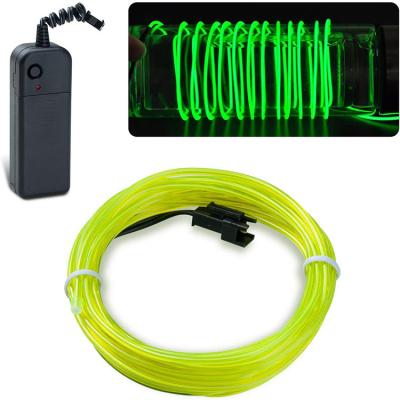 China Outdoor Hazard Sign Sewable Kit Rgb El Tape Roll Clothing Warning Decoration For Halloween Colorful EL Wire LED Flasher Cable for sale