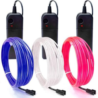 China Outdoor Hazard Indication Glass Glow String Strips 5m Led Warning Flashing Light Usb Glow Flexible EL Wire for sale