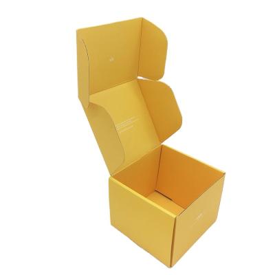 China Lowest Price Recycled Packaging Materials SC Cosmetic Packaging Yellow Candy Colors Shipping Carton for sale