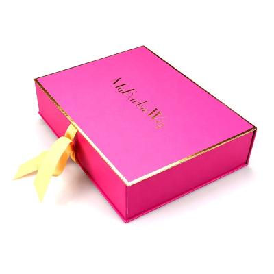 China Handmade custom logo /private label creative cardboard hair extension packaging paper box, luxury gift wig boxes with bow tie for sale