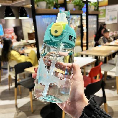 China Sustainable plastic bpa free kids drink school cardboard cute logo water bottle for kids cartoon print for sale