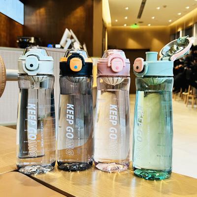 China 500ml 650ml 800ml Direct Sustainable Cheap Bpa Free Plastic Drinking Clear Sport Water Bottle for sale