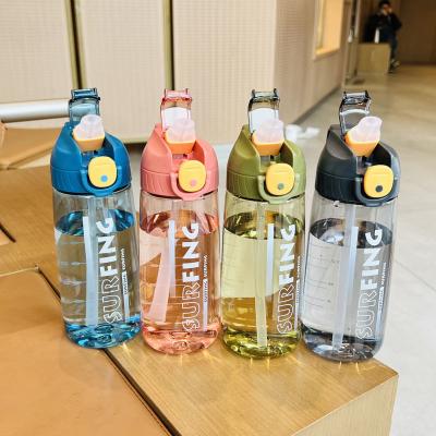 China Low price viable 500ml 650ml 800ml 12 oz Direct bpa free plastic 16 oz drinking clear sport water bottle with straw for sale