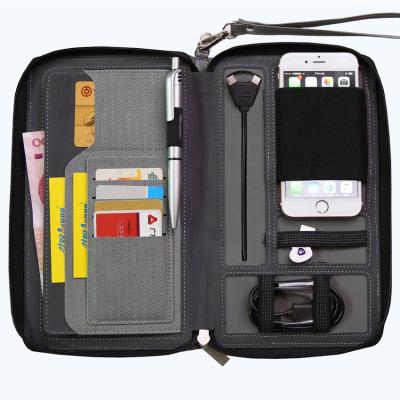 China New Waterproof Design Have Different Compartment Zippered Travel Wallet for sale