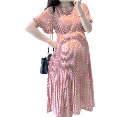 China Plus Size Short Sleeve Crewneck Stitch Casual Dresses 2019 Plus Size Dress Maternity Dress for sale