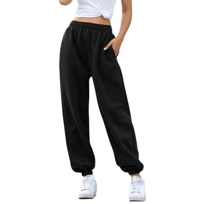 China Anti-pilling 2021 sweatpants women's high waisted loose gray wide leg streetwear sports oversized jogging pants for sale