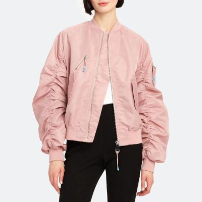 China New Arrivals Breathable 2021 Summer Women's Clothing Ladies Plus Size Casual Custom Made Oversized Bomber Jacket for sale