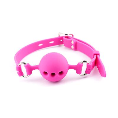 China Silicone Mouth Gag Ball Fetish Bondage Silicone SM Toy For Couple Women for sale