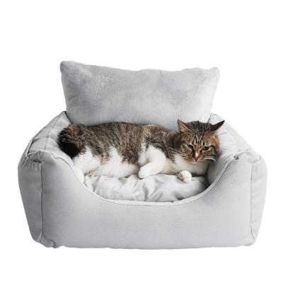 China Wholesale Cat Dog Pet Bed Breathable Medium Size Canvas Material Dog Bed For Winter for sale