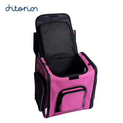 China Breathable High Quality Fashion Soft-sided Mesh Foldable Baged Pet Carrier for sale