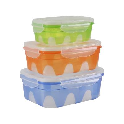 China Freshness Preservation Hot sale kitchen Microwave Refrigerator Plastic with Easy Snap Lids Food Storage Container Box Plastic lunch box for sale