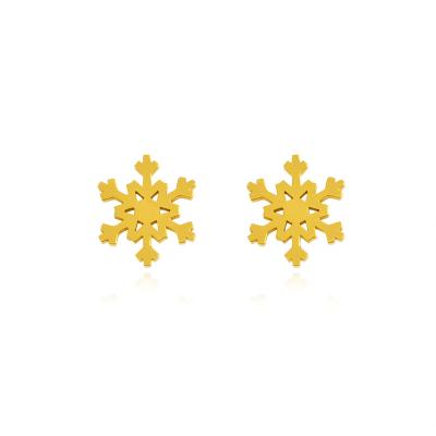 China Trendy New Trendy Personality Snowflake Christmas Stud Earrings Women Girls Cute Holiday Jewelry for sale