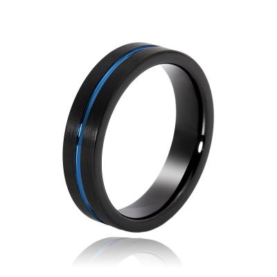 China Newest Blue Line High Quality Tungsten Ring of 2021 FASHIONABLE for sale