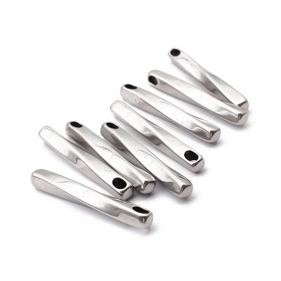 China FASHIONABLE Wholesale Stainless Steel Spiral Bar Charms Pendant For Man DIY Necklace Jewelry Findings Making Crafts 41x6mm for sale