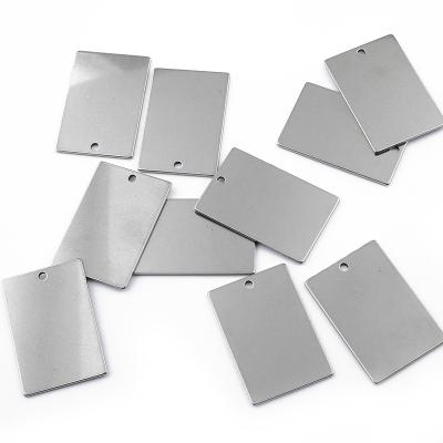 China TRENDY 10pcs Stainless Steel Rectangle Flat Bar Stamping Blank Charms For DIY Craft Jewelry Findings Accessories for sale