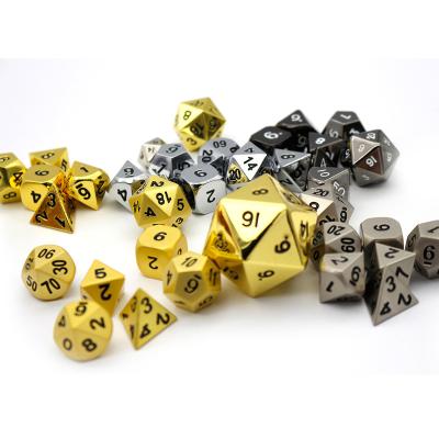 China Custom Wholesale Bulk Gemstone RPG Dnd Metal Dice D20 Dice Dice Polyhedral Dice Set Dice Set for sale