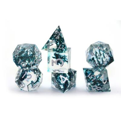 China DND Sets Bulk D4 Polyhedral D6 D10 D12 D20 Dies Dies Dnd Dark Color Resin Set Custom Sharp Corner Gemstone for sale