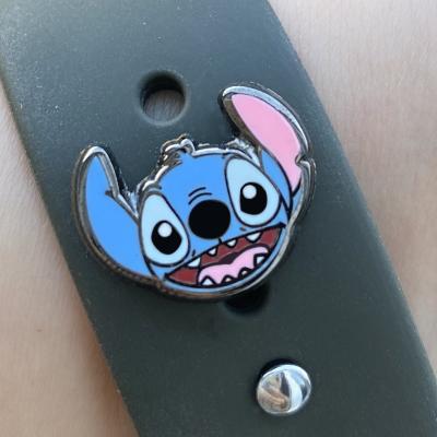 China Custom Hard Enamel Stainless Steel Band Charms For Apple Watch Band Disney Watch Band Charms for sale