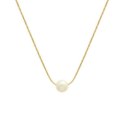 China Fashionable Chinese Factory Pearl Necklace Custom Fashionable Freshwater Girl Round Oval Pearl Pendant Necklace for sale