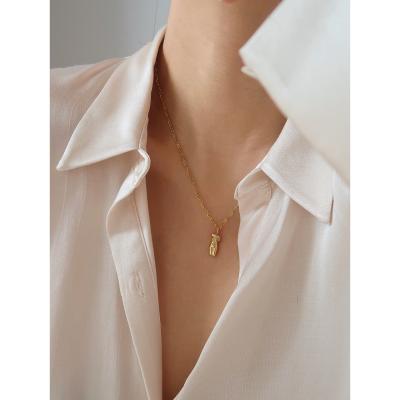 China Chinese Factory Custom Classical Human Body Necklace Stainless Steel Fashion Gold Color Pendant Necklace for sale