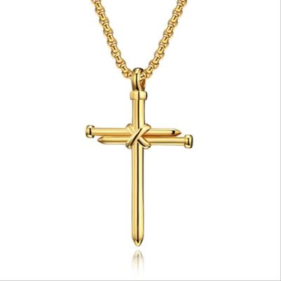 China FASHIONABLE Cross Pendant Necklace Stainless Steel Necklace Gift Steel Chain Jewelry for sale