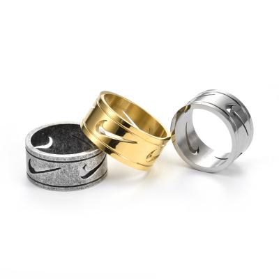 China Ring For Party by Ring Minimalist Design Gold And Ring Trend Men black silver fashionable CLASSIC for sale