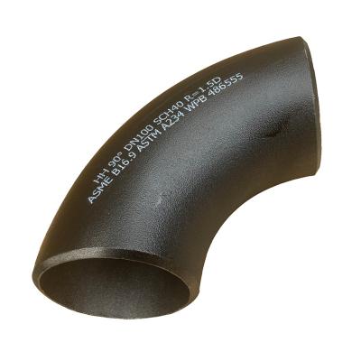 China A105 sch40 90 degree carbon steel bio warfare elbow fitting used for gas and oil for sale