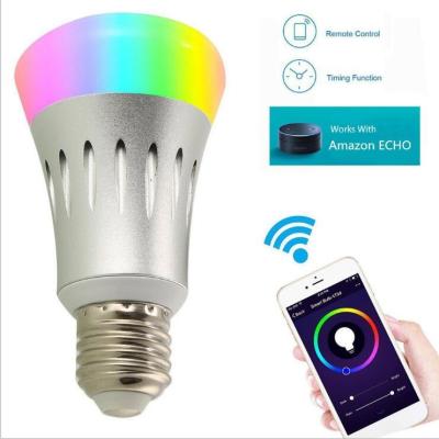 China 2018 new smart led bulb e27 b22 rgb wifi remote control hot colorful from warehouse factory price for sale