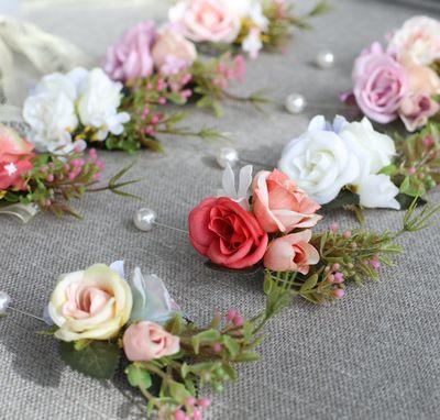 China Realistic Simulation Roses Flowers Groom Best Man Wedding Boutonniere Aftificial Silk Bridesmaid Wrist Flower Fowers for sale