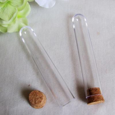 China Can Use For Clear Plastic Package Gift Test Tube With Cork Stopper 15x100 Mm (11ml) Wedding Favors Gift Wrapping Baby Shower Favors for sale