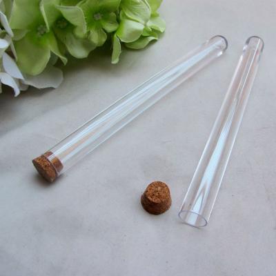 China Can use for Clear Plastic Package Gift Test Tube With Cork Round Stopper 18x100 Mm Bottom Wedding Favors Gifts Tubes Baby Shower Decorations for sale