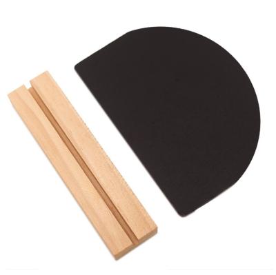 China 10*7cm Message Table Decorations Hotel Bar Writing Board Board Bilateral Wood Message Table Crafts Mini Blackboard Wood Stand Wedding for sale