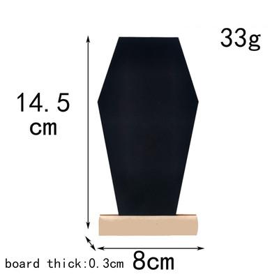 China Small double-sided message board Easter tombstone blackboard decoration wooden board with plug Diy message board Easter crafts 14.5*8cm for sale