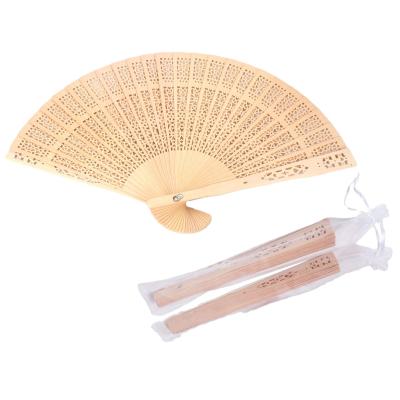 China Can use as gift give wooden hand fan wedding favors gifts sandalwood hand fan wedding party decoration wood folding hand fans for sale