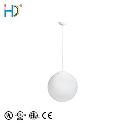 China Hotel OEM Decor Lighting Fixture E26 Acrylic White Globe Hotel Vintage Retro Vintage Ceiling Chandelier Modern Hanging Pendant Light for sale