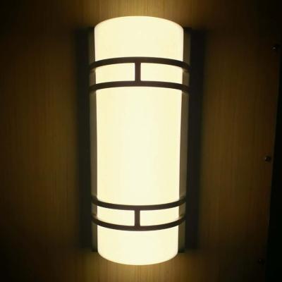 China Modern Brushed Nickel With White Acrylic Diffuser LED Integrated 4000k Out Of Door Wall Lamp Fixture for sale