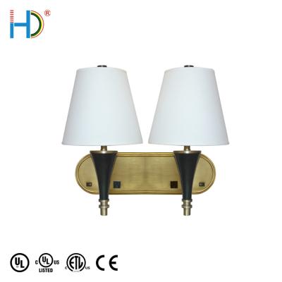 China Modern Australia Reading Decorative Double Head Wall Lamp Sconce With Shade for sale