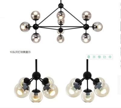 China Contemporary UL Listed Modern Home Decorative Glass Chandelier Ceiling Shade LED Living Room Pendant Light for sale