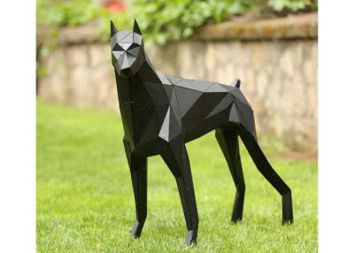 Cina Scultura all'aperto della vetroresina del cane della decorazione del giardino, statua del doberman della vetroresina in vendita