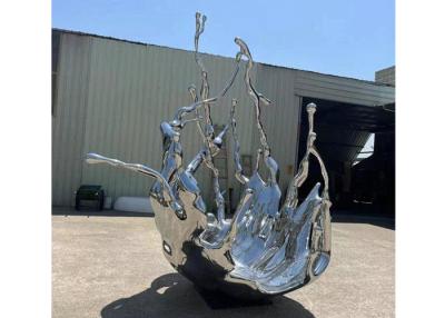 Cina Creative Garden Stainless Steel Wave Sculpture With Regular Size 150 Tall in vendita