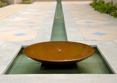 China Garden Decoration Large Bowl Water Feature / Corten Steel Water Bowl Garden Feature for sale