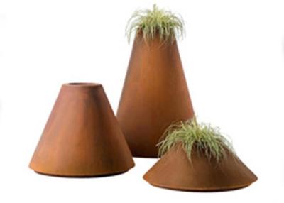 China Professional Corten Steel Pots , Corten Steel Metal Flower Planters WS-CS367 for sale