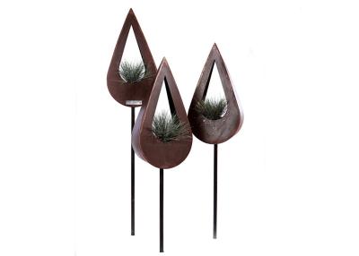 China Plantadores contemporáneos del metal de Corten, diseño atractivo del plantador de acero del canal de Corten en venta