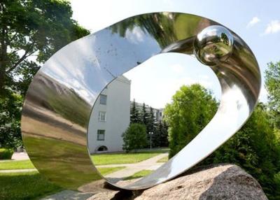 China Garten-Dekor-Edelstahl-Skulptur-Augen-Edelstahl-Spiegel-Skulptur zu verkaufen