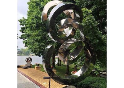 China Spiral Contemporary Garden Decoration Stainless Steel Mirror Sculpture for sale