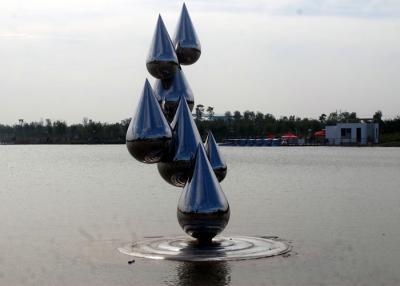 China Esculturas abstractas al aire libre del jardín del acero inoxidable, ornamentos del jardín del metal de la decoración en venta