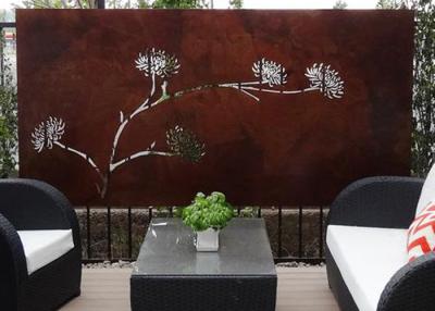 China Modern Corten Steel Rusty Metal Wall Sculpture Art Panel , Metal Sculpture Wall Art for sale