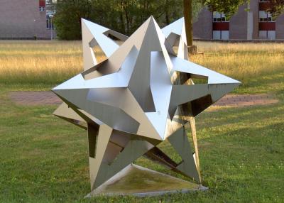 China Wangstone Decoration Stainless Steel Star Sculpture 150cm Height Regular Size for sale