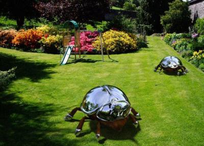 China Large Stainless Steel Sculpture Artists Metal Animal Insect Sculpture Garden for sale